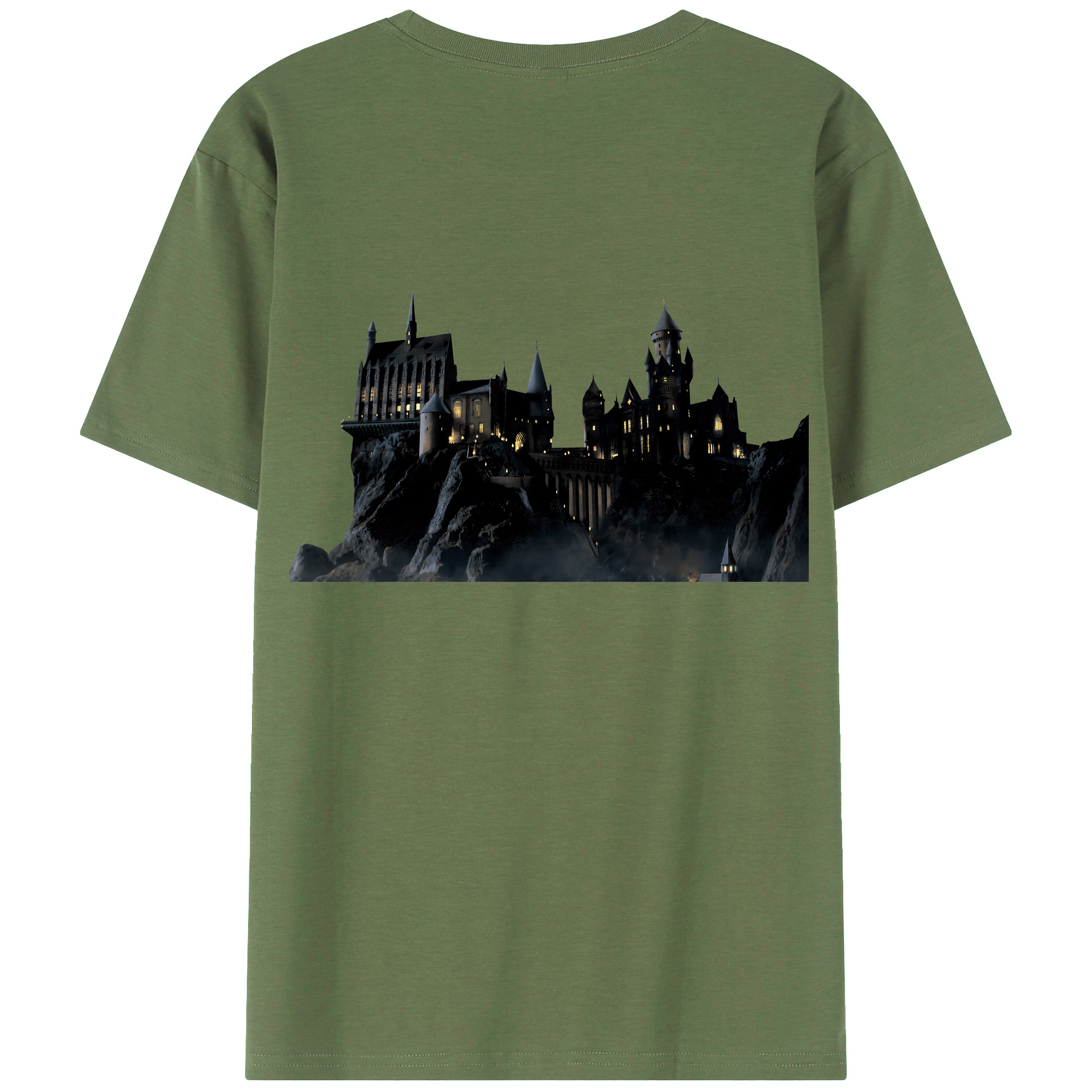 （画像用） Harry Potter ハリー・ポッターシリーズ 綿100％ メンズ半袖Tシャツ（バックプリント） 通気性